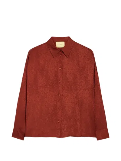 Momoní Flau Long-sleeve Shirt In Brown
