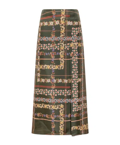 Momoní Floral Patterned Midi Skirt In Multi
