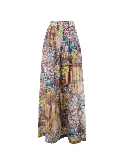 Momoní Floral-print Palazzo Pants In Multi