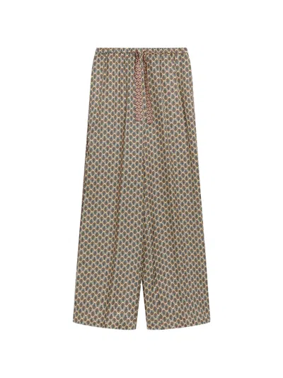 Momoní Fol Elasticated Palazzo Pants In Brown