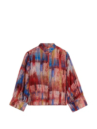 Momoní Franklyn Printed Silk Shirt In Multi