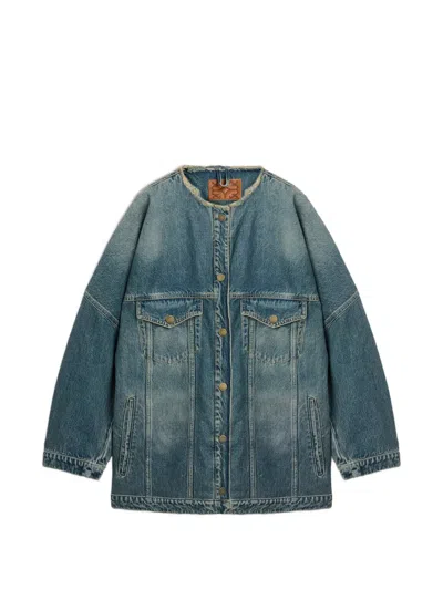 Momoní Heima Oversized Denim Jacket In Blue