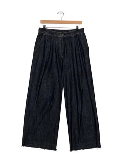 Pre-owned Momoní High-rise Wide Leg Jeans In Blue