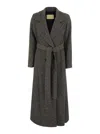 Momoní Momoni Houndstooth Wool-blend Coat In Multi