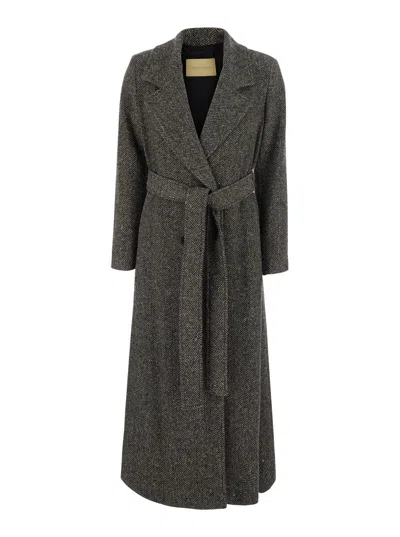 Momoní Momoni Houndstooth Wool-blend Coat In Multi