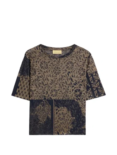 Momoní Iora Jacquard-jersey T-shirt In Gray