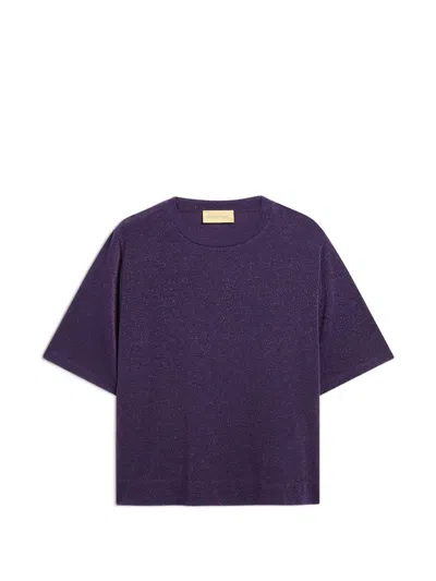 Momoní Iora Lurex T-shirt In Purple