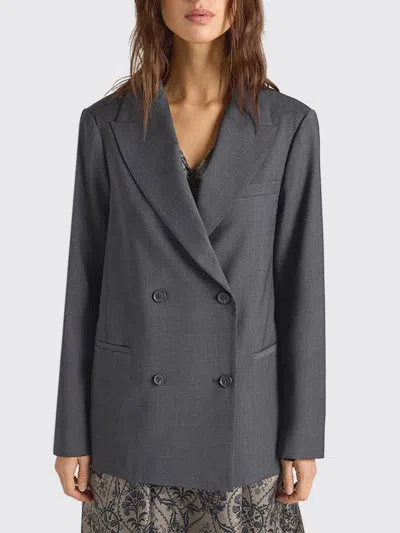 Momoní Momonì Jacket Woman Color Charcoal In Blue