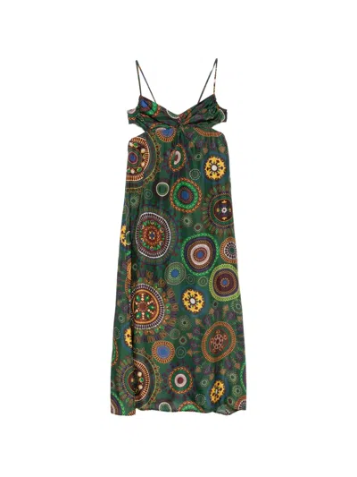 Momoní Jolie Sleeveless Midi Dress In Green
