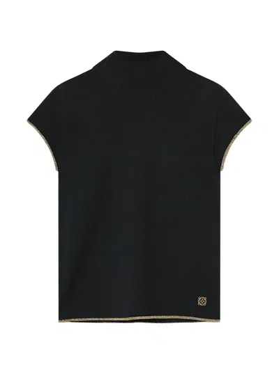Momoní Kame Garment-dyed Sleeveless Jumper In Black