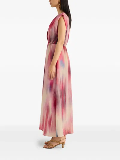 Momoní Libelula V-neck Maxi Dress In Pink