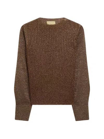 Momoní Loa Ribbed Sweater In Brown