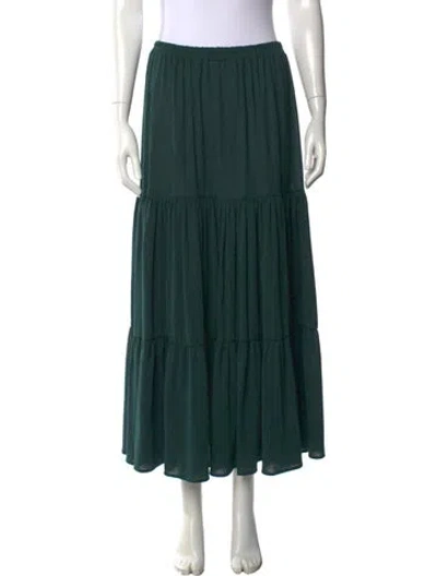 Pre-owned Momoní Long Skirt In Green