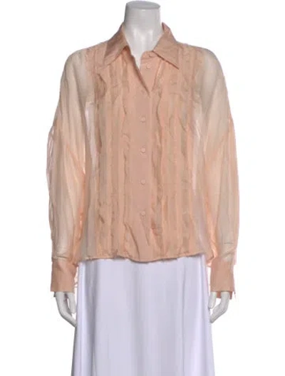 Pre-owned Momoní Long Sleeve Blouse In Pink