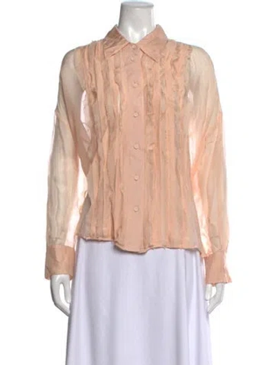 Pre-owned Momoní Long Sleeve Blouse In Pink