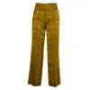 Momoní Mamao Check Straght Trousers In Yellow