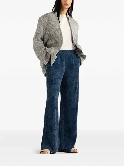 Momoní Marajo Floral Trousers In Burgundy