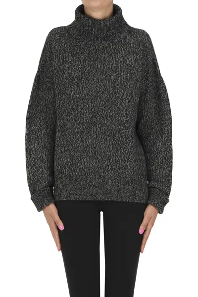 Momoní Melange Knit Pullover In Gray