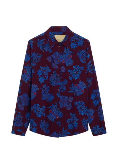 Momoní Meudon Floral-print Silk Shirt In Multi