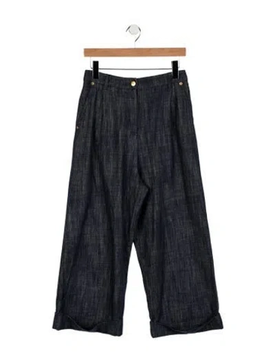 Pre-owned Momoní Mid-rise Wide Leg Jeans In Blue
