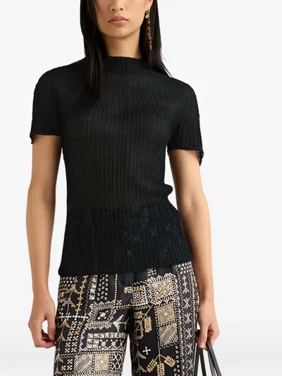 Momoní Mirada Ribbed T-shirt In Gold