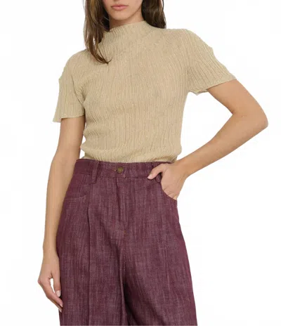 Momoní Mirada Top In Oro Chiaro In Beige