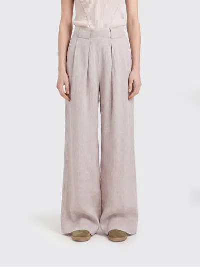 Momoní Aspen Pleated Linen Palazzo Pants In Neutral