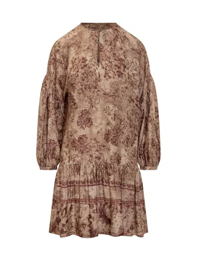 Momoni' Monomì Short Floral Dress In Multi