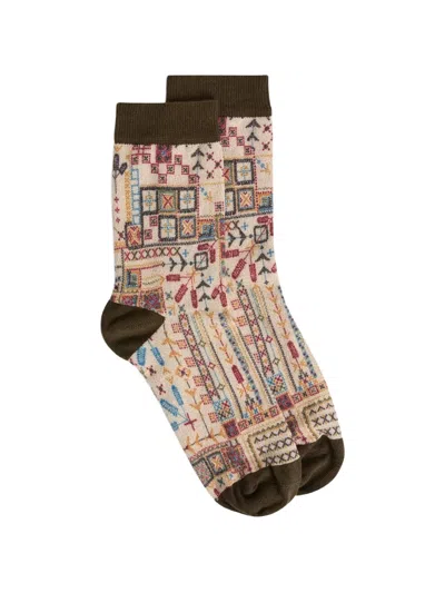 Momoní Nanami Printed Socks In Multi