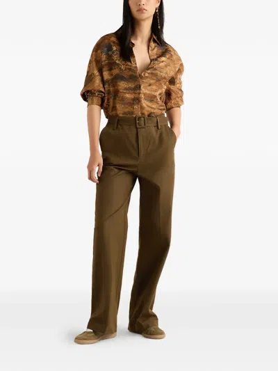 Momoní Novajo Belted Trousers In Brown