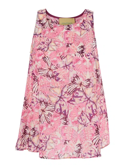 Momoní Floral Print Top In Pink