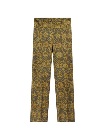 Momoní Odin Printed Trousers In Green