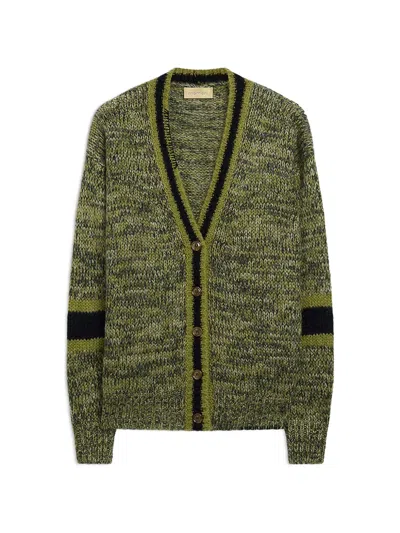 Momoní Orvan Mouliné Cardigan In Green