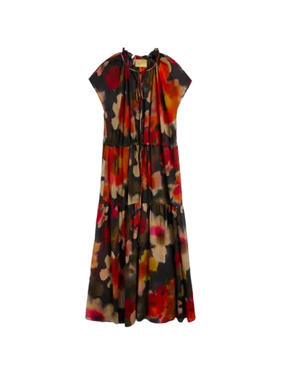 Momoní Otero Tiered Printed Maxi Dress In Multi