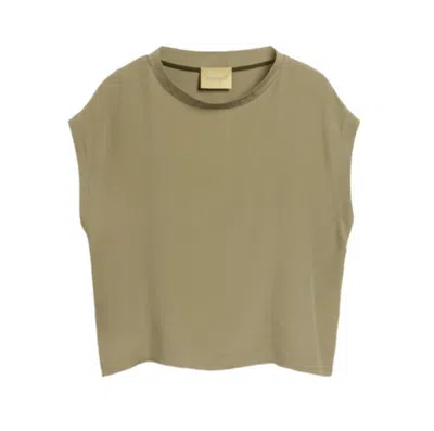 Momoní Oversized Sleeveless Blouse In Green
