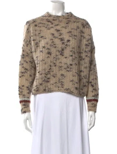 Pre-owned Momoní Patterned Crew Neck Sweater In Neutral
