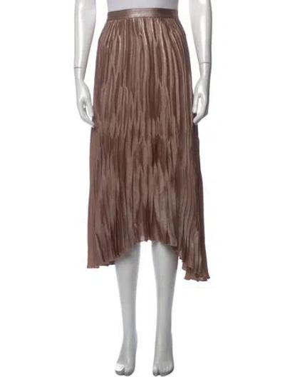 Pre-owned Momoní Patterned Midi Length Skirt In Brown/metallic