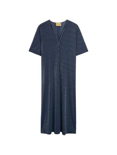 Momoní Penelope Midi Dress In Blue