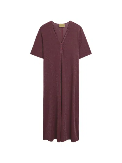 Momoní Penelope Tunic Midi Dress In Brown