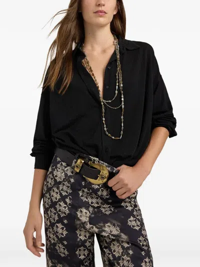 Momoní Pitanga Bis Oversized Shirt In Black