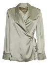 Momoní Praia Tie-waist Jacket In Green