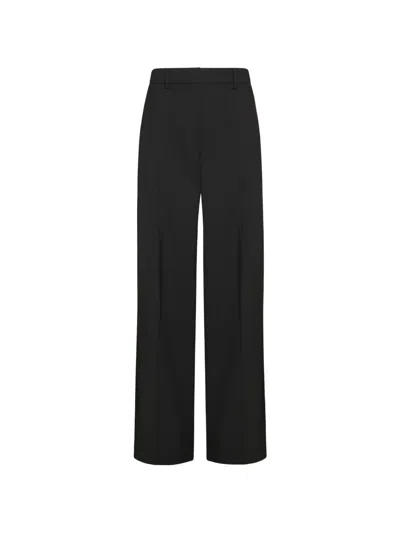 Momoní Pressed-crease Straight-leg Trousers In Black