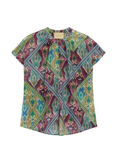 Momoní Printed Cotton-voile Blouse In Multi