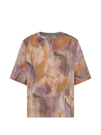 Momoní Printed Crewneck T-shirt In Multi