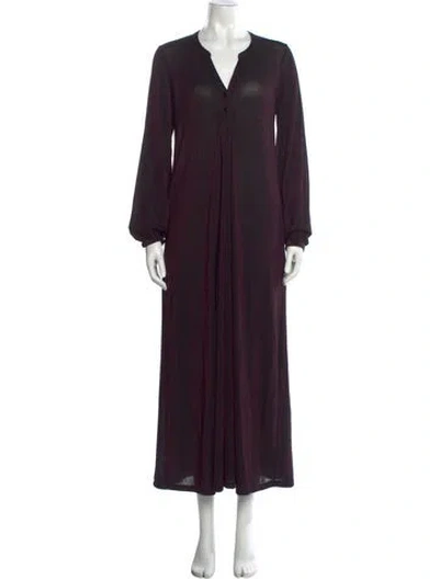 Pre-owned Momoní Printed Long Dress In Purple
