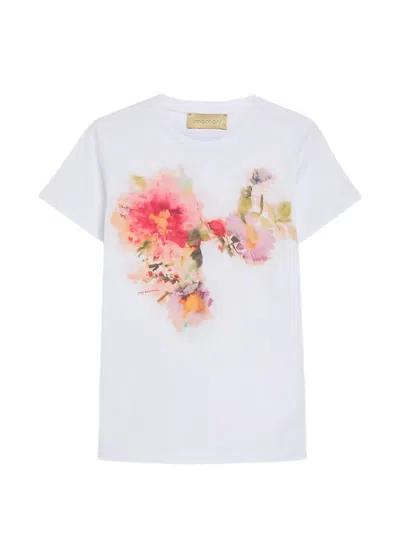 Momoní Querencia Floral-print T-shirt In White