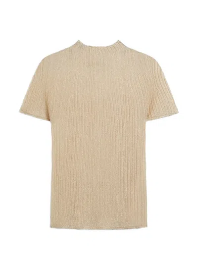 Momoní Ribbed T-shirt In Brown