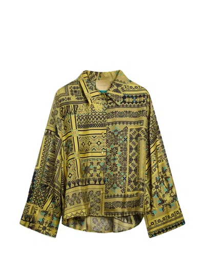 Momoní Rimma Printed Silk Shirt In Multi