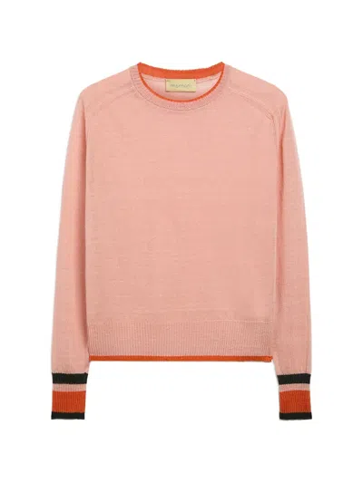 Momoní Rio Contrasting Edges Sweater In Pink