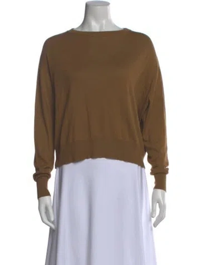 Pre-owned Momoní Scoop Neck Sweater In Brown